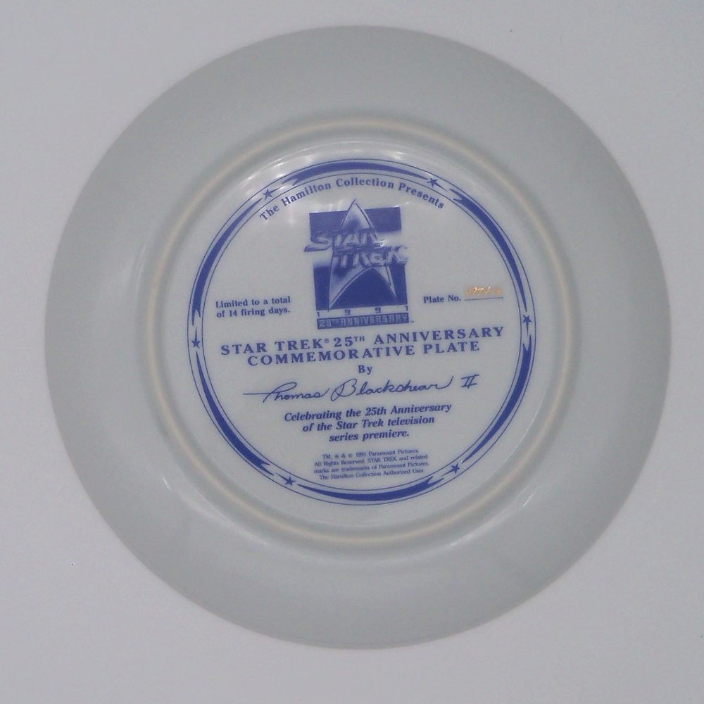 Star Trek 25th Anniversary Commemorative Plate 1991 by Hamilton Collection - Picture 3 of 13